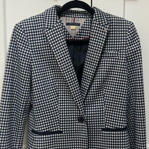 Navy & White Gingham women’s Blazer